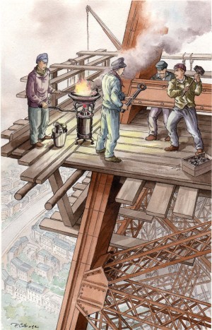 Montage de la tour en un temps 